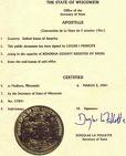 Une vraie apostille