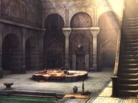 Le harem; au fond, le hammam